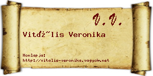 Vitális Veronika névjegykártya